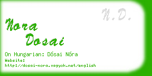 nora dosai business card