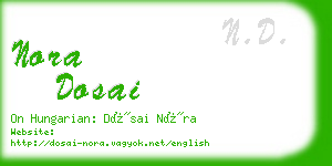 nora dosai business card